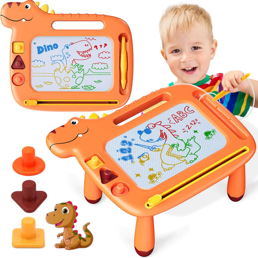 DinoDraw Magnetic Doodle Board for Toddlers